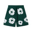 Denim Tears Green Cotton Wreath Print Casual Shorts