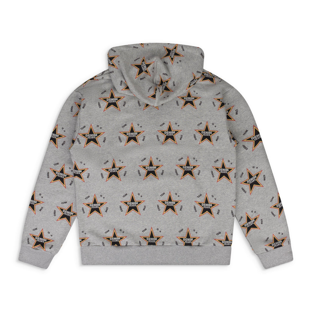 Denim Tears Grey Every Tear Is A Star All Over Hoodie