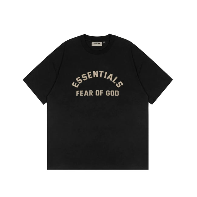 ESSENTIALS Short sleeved T-shirt European and American High Street FOG Double Line Men's and Women's American Trendy Brand Pure Cotton Round Neck Loose Set (21) Hover Image