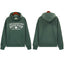 Denim Tears Muted Army Green Vintage Gothic Letter Print Hoodie