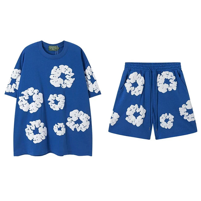 Denim Tears Royal Blue Cotton Wreath Matching Set Hover Image