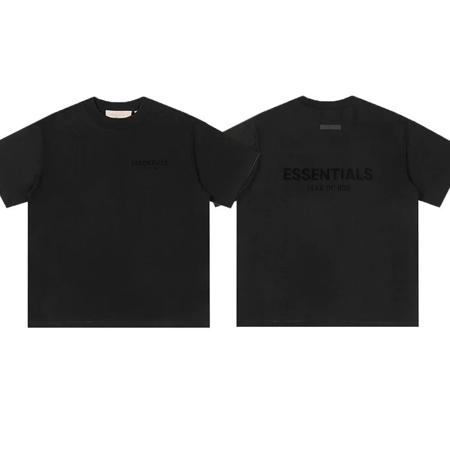 ESSENTIALS Short sleeved T-shirt European and American High Street FOG Double Line Men's and Women's American Trendy Brand Pure Cotton Round Neck Loose Set (7) Hover Image