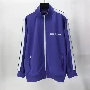 Palm Angels Classic Track Jacket - Purple/White Hover Image