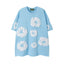 Denim Tears Light Blue All‑Over Cotton Wreath Print  T‑Shirt