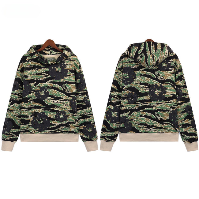 Denim Tears Green Tiger Stripe Camo Dark Floral Pullover Hoodie Hover Image