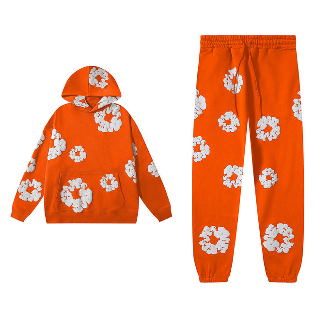Denim Tears Orange Hoodie & Sweatpants Set Hover Image