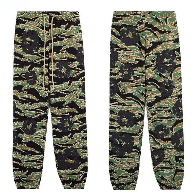 Denim Tears Green Tiger Camo Full Print Cuffed Sweatpants Hover Image
