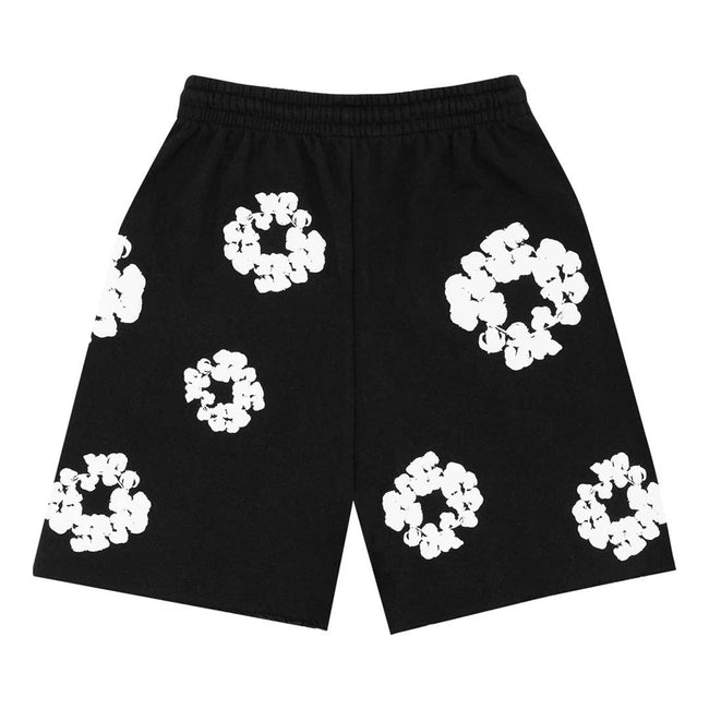 Denim Tears black floral print mesh shorts Main Image