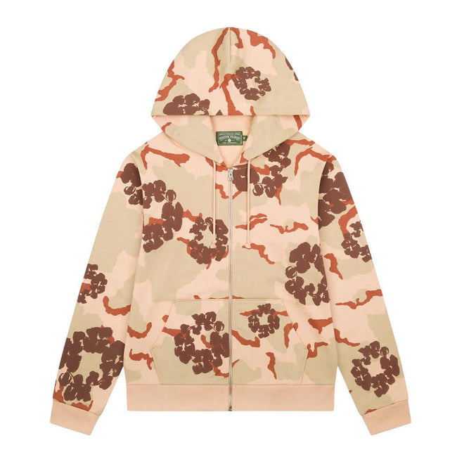 Denim Tears Wreath Zip Sweatshirt 'Tan Camo' Hover Image