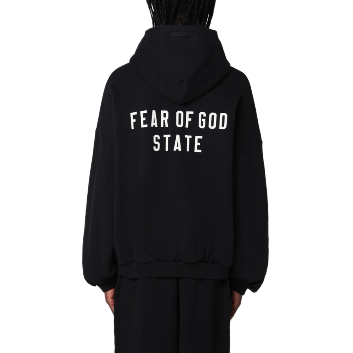 Fear Of God Essentials Heavy Fleece Black Zip-Up Hoodie (FW24)